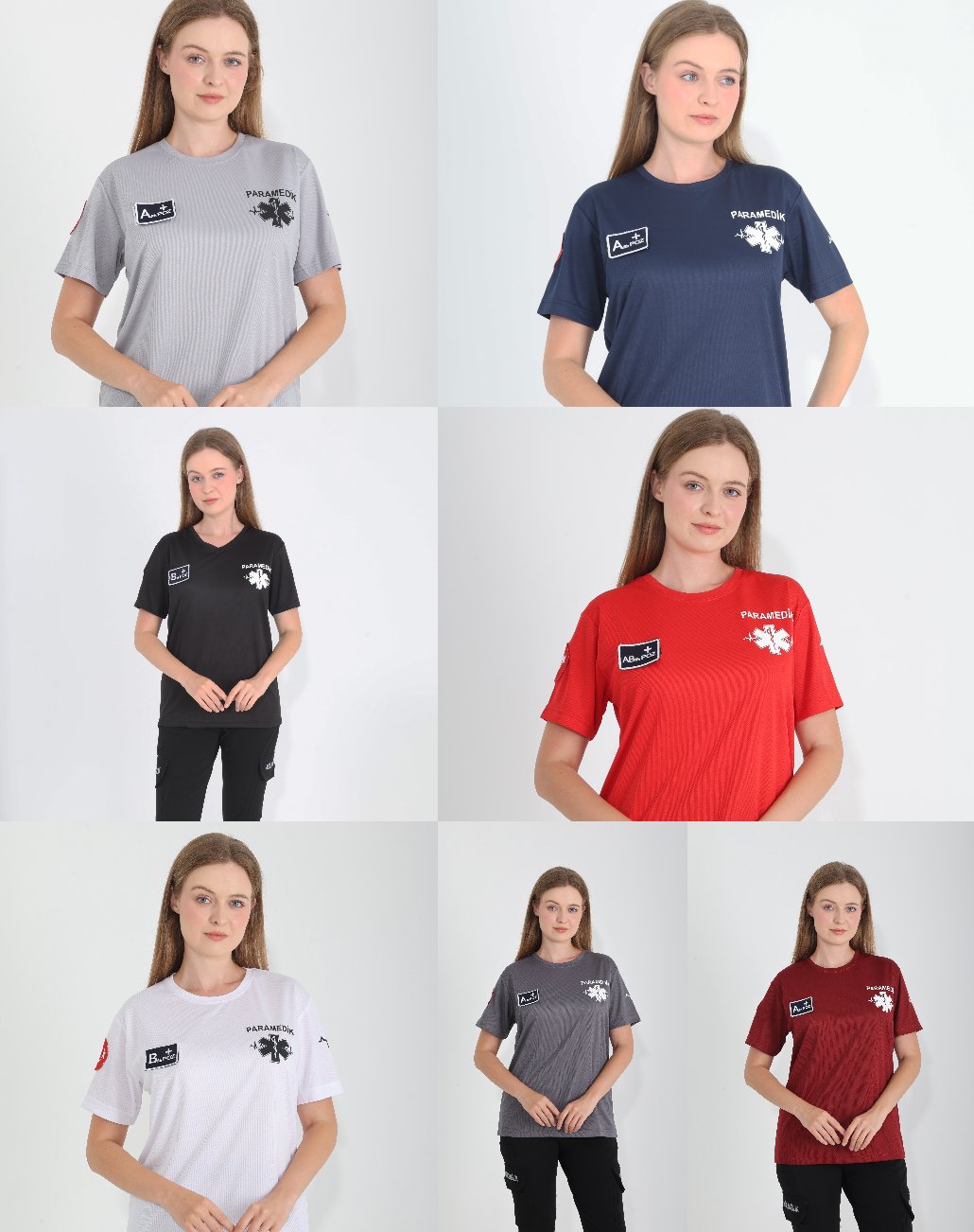 YENİ Paramedik Sıfır Yaka Comfort T-shirt (Unisex-Fileli)