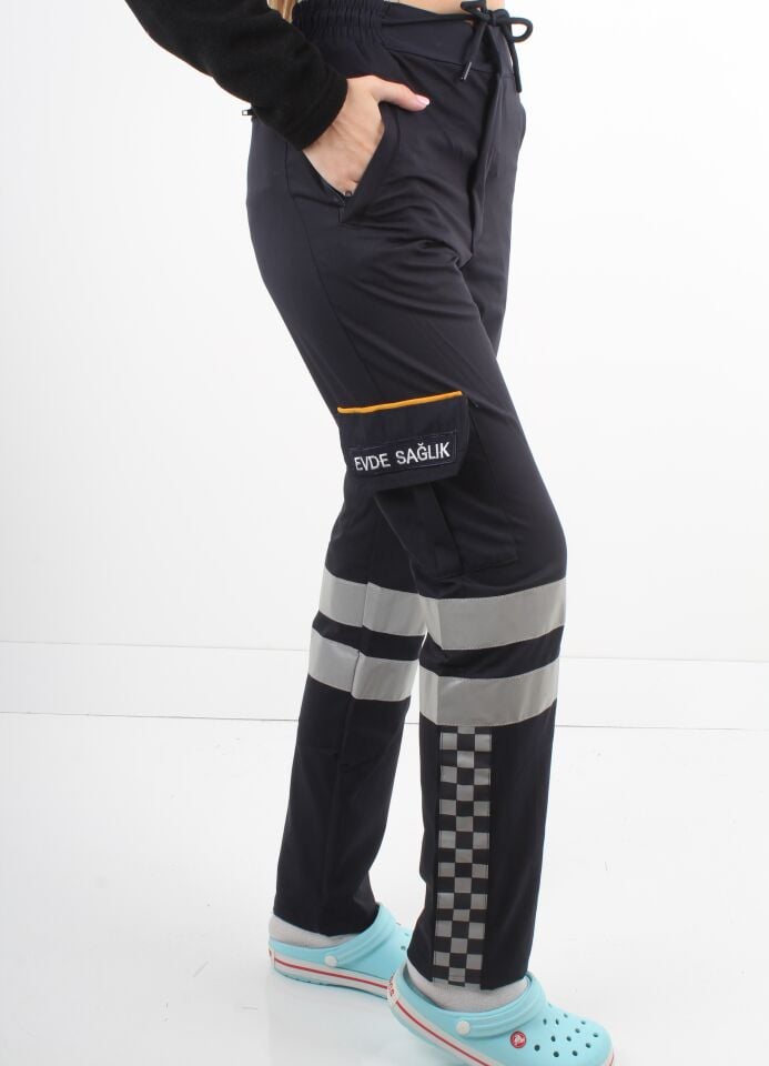 Evde Sağlık Lacivert Premium Likralı Pantolon (Unisex)