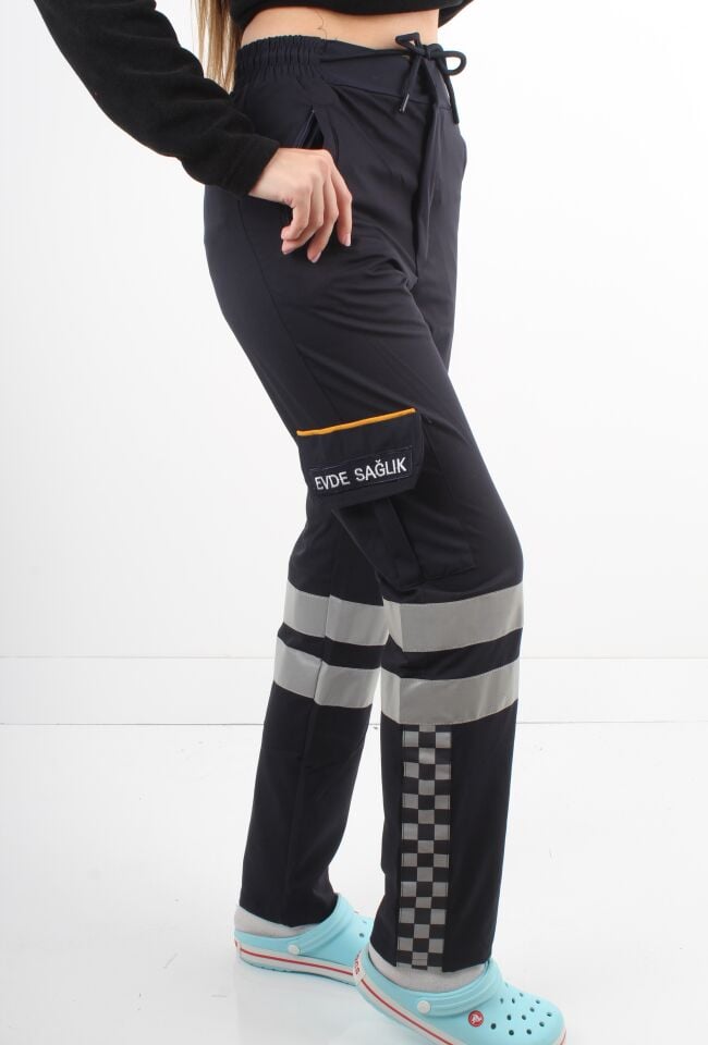 Evde Sağlık Lacivert Premium Likralı Pantolon (Unisex)