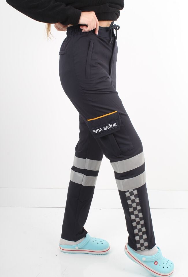 Evde Sağlık Lacivert Premium Likralı Pantolon (Unisex)