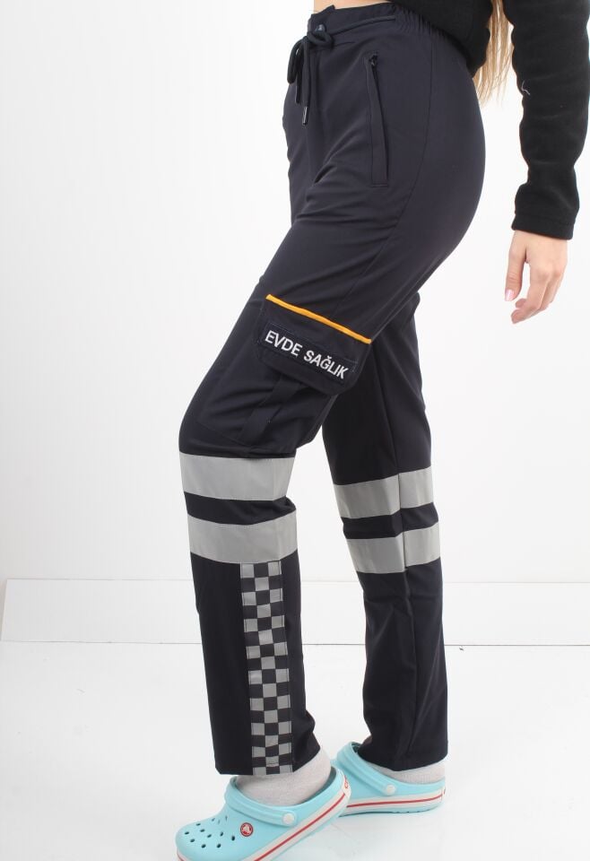 Evde Sağlık Lacivert Premium Likralı Pantolon (Unisex)