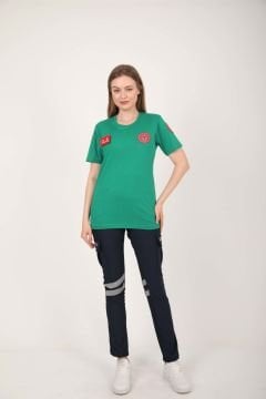 Yeni Acil Sağlık Açık Yeşil Sıfır Yaka Penye T-shirt (Unisex)