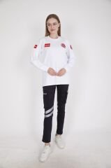 Yeni 112 Acil Sağlık Beyaz Sıfır Yaka Swit (Unisex-2 İplik)