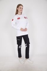 Yeni 112 Acil Sağlık Beyaz Sıfır Yaka Swit (Unisex-2 İplik)