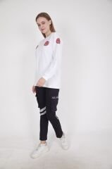 Yeni 112 Acil Sağlık Beyaz Sıfır Yaka Swit (Unisex-2 İplik)