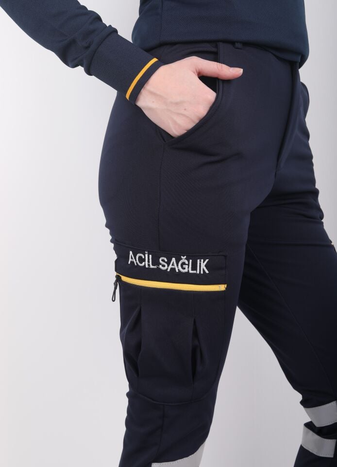 KIŞLIK 112 Acil Sağlık Lacivert Likralı Pantolon (Unisex)