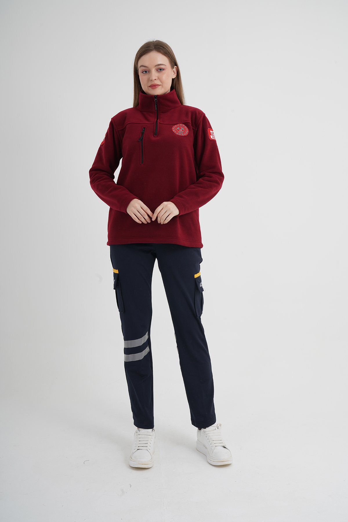 112 Acil Çağrı Merkezi Bordo Fermuarlı Swit (Unisex)