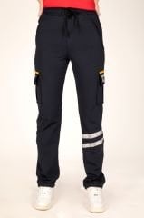 Kışlık Likralı Lacivert Eşofman Paramedik Pantolonu (Unisex)