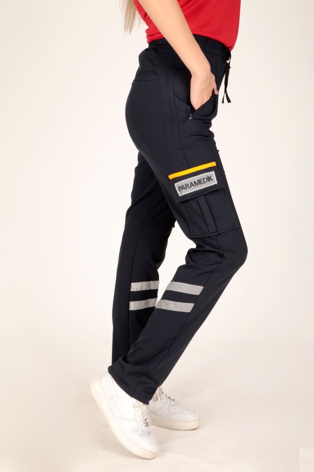Kışlık Likralı Lacivert Eşofman Paramedik Pantolonu (Unisex)