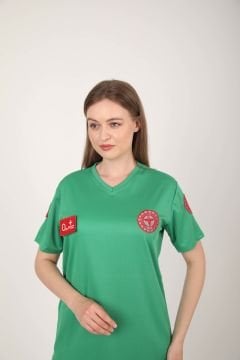 Yeni Acil Sağlık Açık Yeşil Sıfır Yaka Comfort T-shirt (Unisex-Fileli)