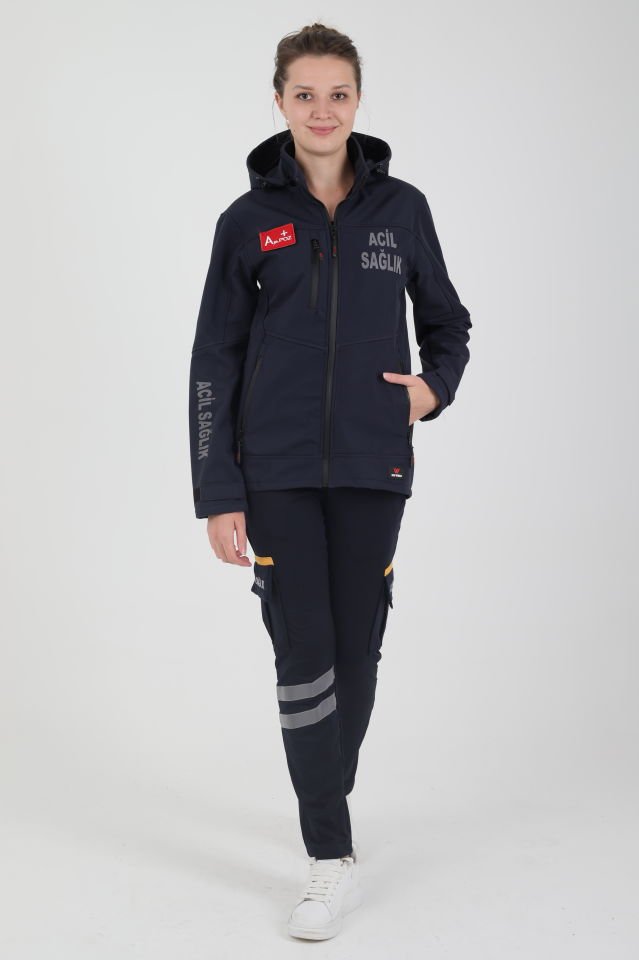 Acil Sağlık Lacivert Mont (Su Geçirmez-Unisex)