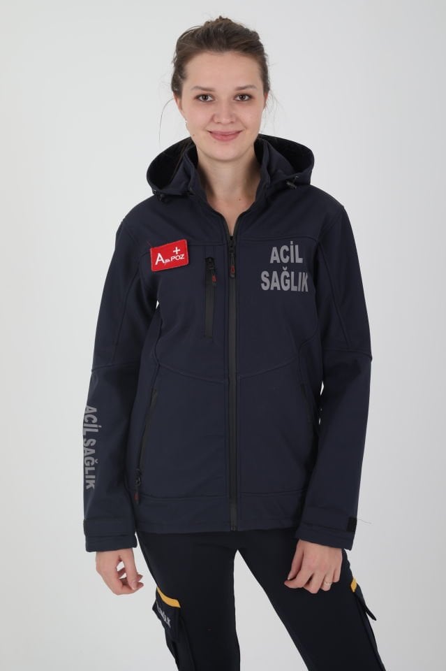 Acil Sağlık Lacivert Mont (Su Geçirmez-Unisex)