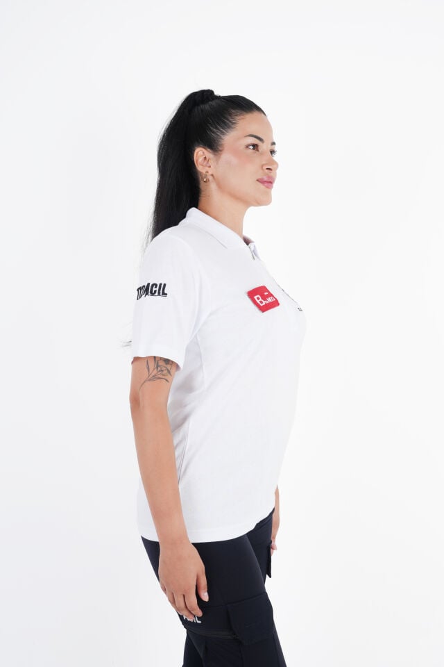 Sağlık Bakanlığı 112 Acil Beyaz Penye Fermuarlı T-shirt (Unisex)