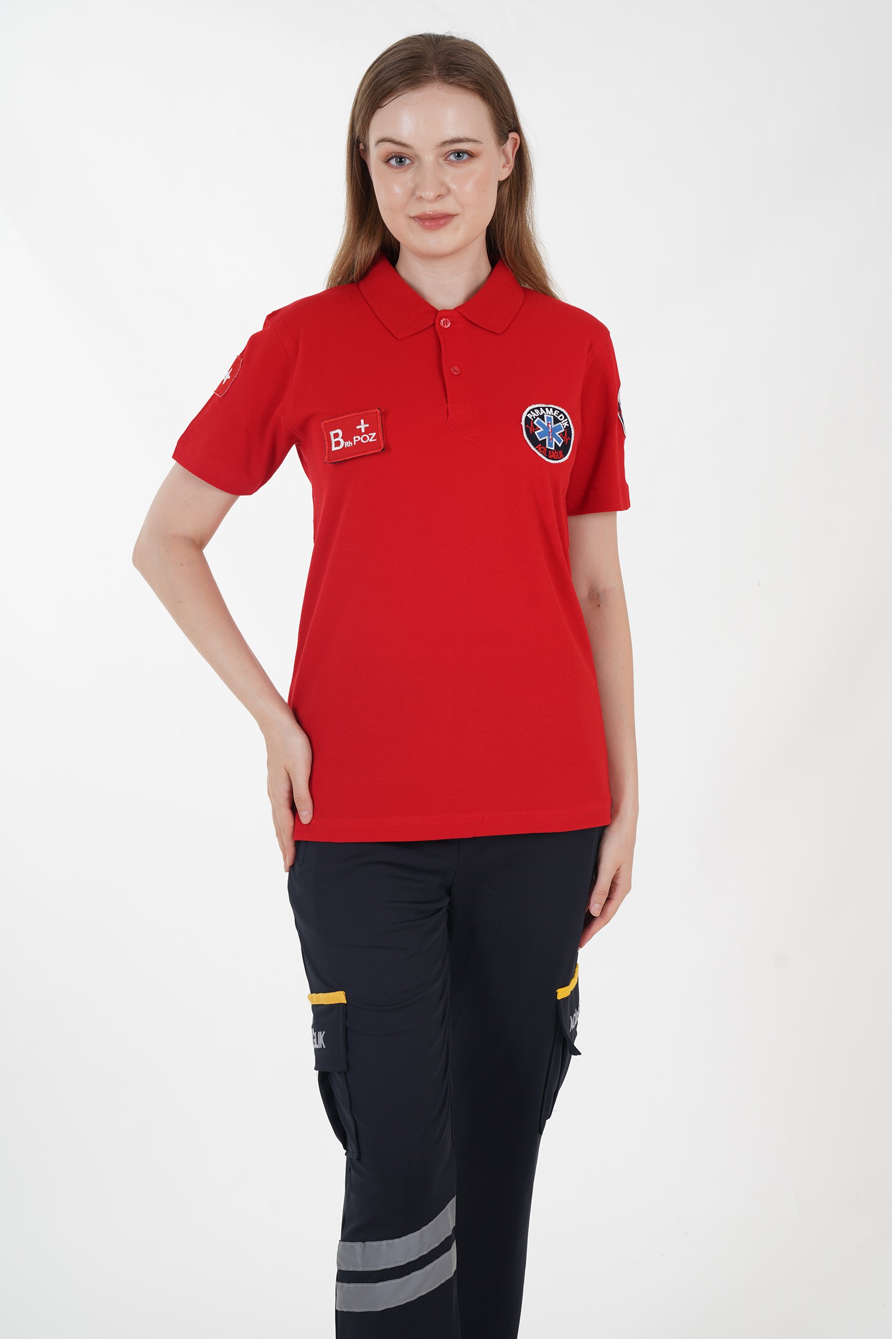 Yeni Kırmızı Lacoste Paramedik T-shirt (Unisex)