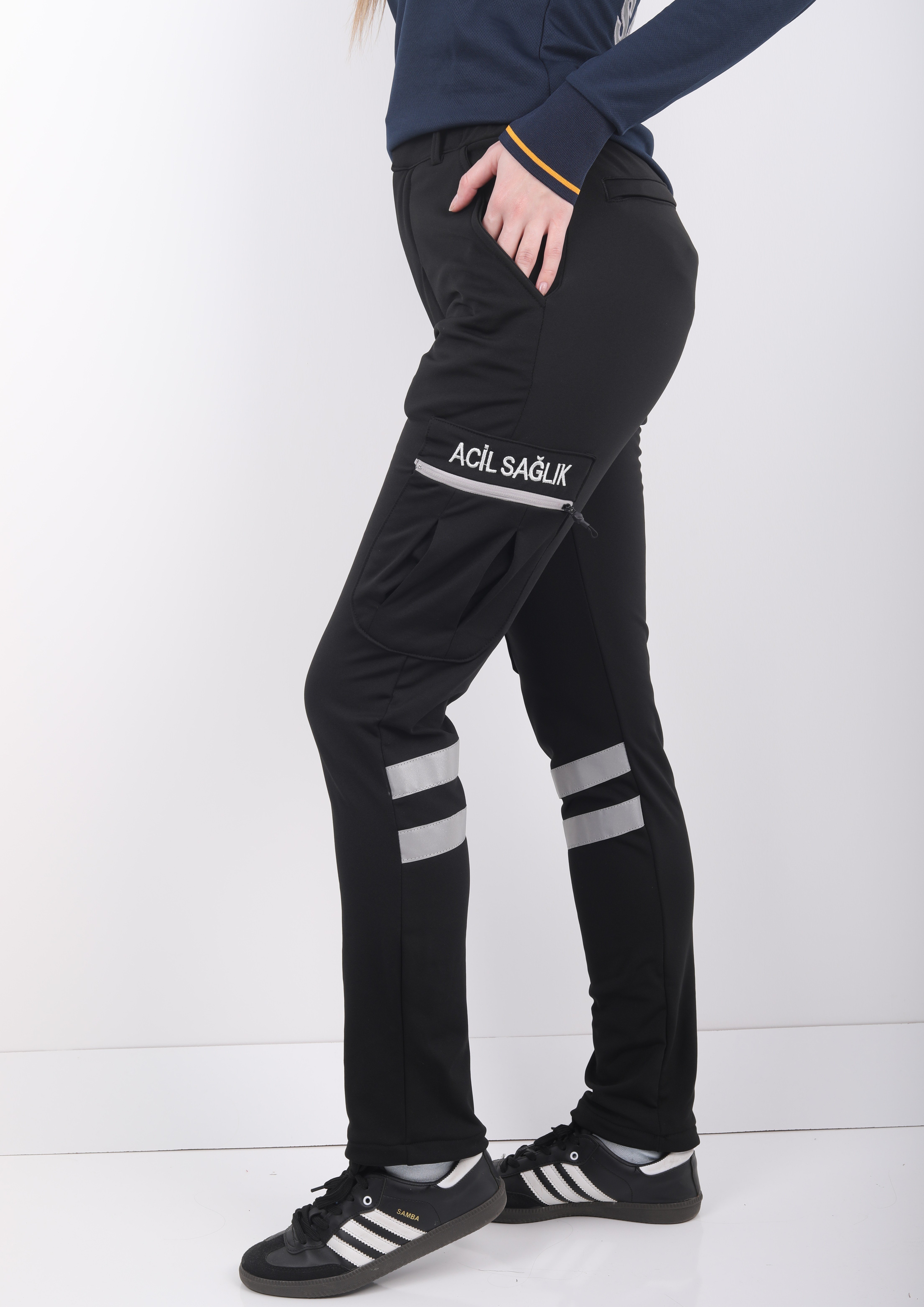 KIŞLIK 112 Acil Sağlık Siyah Likralı Pantolon (Unisex)