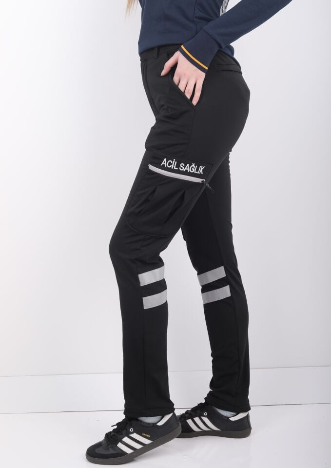 KIŞLIK 112 Acil Sağlık Siyah Likralı Pantolon (Unisex)