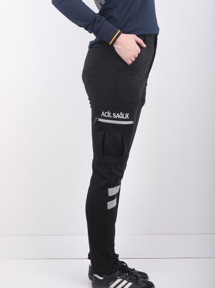 KIŞLIK 112 Acil Sağlık Siyah Likralı Pantolon (Unisex)