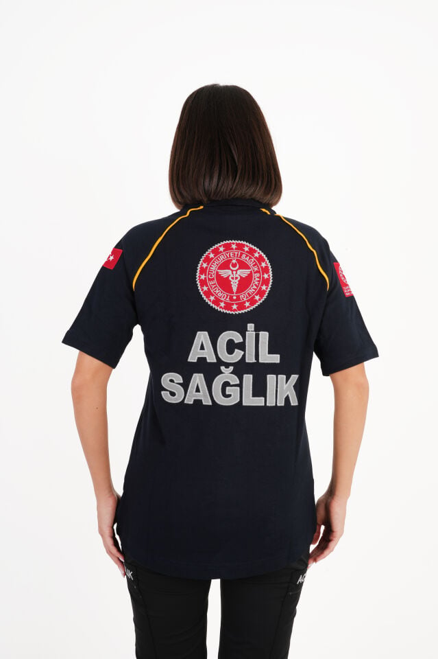 Yeni 112 Acil Sağlık Lacivert  Lacost T-shirt(Unisex)