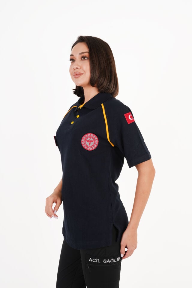 Yeni 112 Acil Sağlık Lacivert  Lacost T-shirt(Unisex)