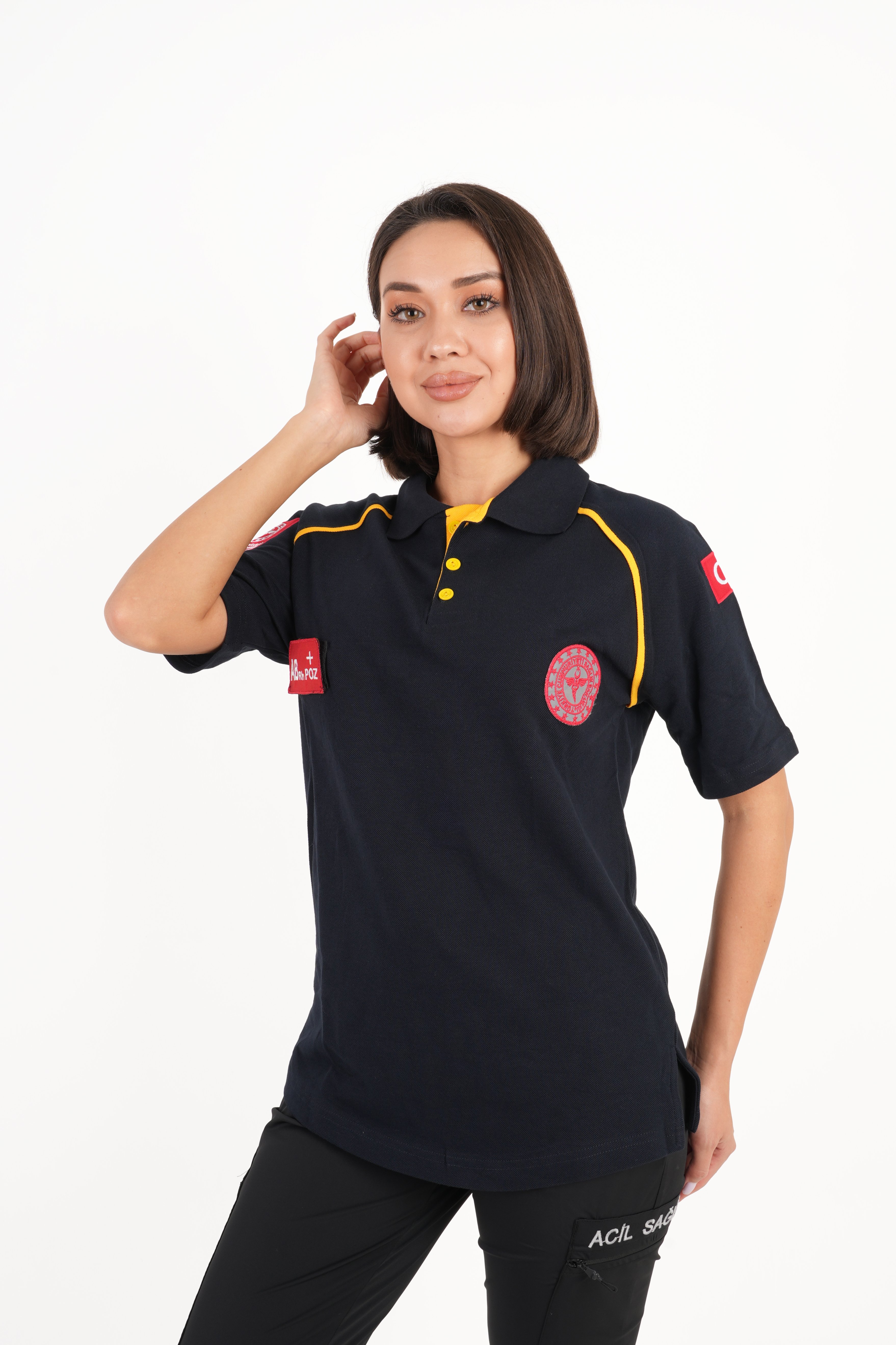 Yeni 112 Acil Sağlık Lacivert  Lacost T-shirt(Unisex)