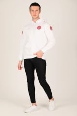 112 Acil Sağlık Beyaz Kapşonlu Swit (Unisex)