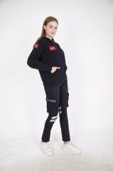 112 Acil Sağlık Lacivert Kapşonlu Swit (Unisex)