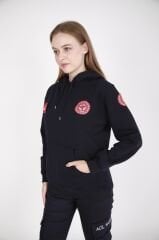 112 Acil Sağlık Lacivert Kapşonlu Swit (Unisex)