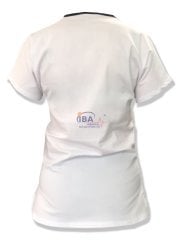 Beyaz-Lacivert Cerrahi Likralı Takım Scrubs