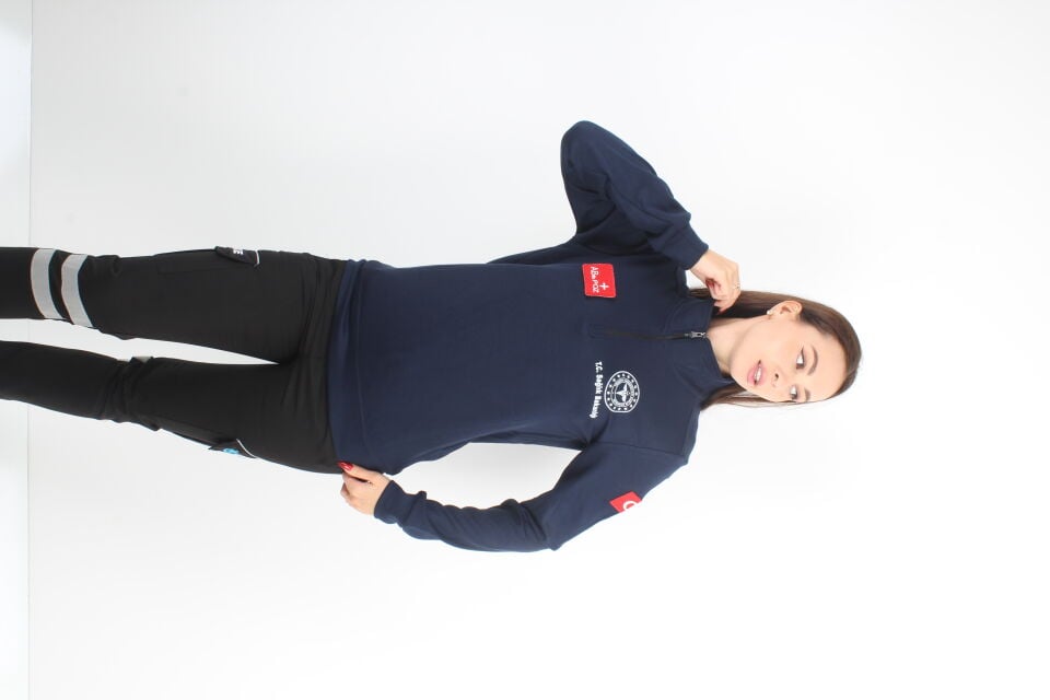 Sağlık Bakanlığı 112 Acil Lacivert Fermuarlı Swit Oysho Kumaş (Unisex)