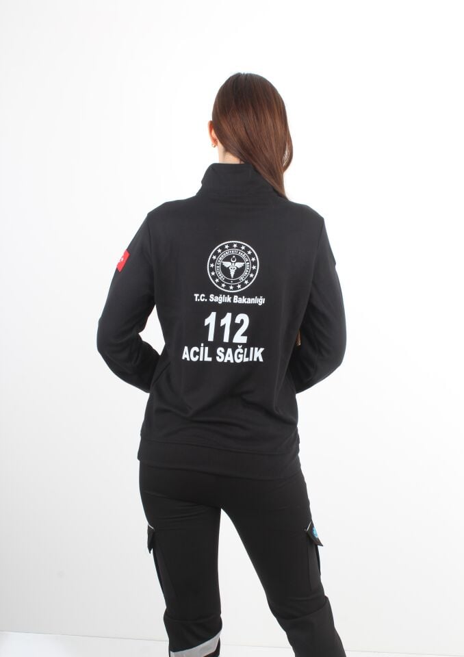 Sağlık Bakanlığı 112 Acil Lacivert Fermuarlı Swit Oysho Kumaş (Unisex)