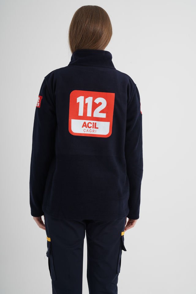 112 Acil Çağrı Merkezi Lacivert Fermuarlı Swit (Unisex)