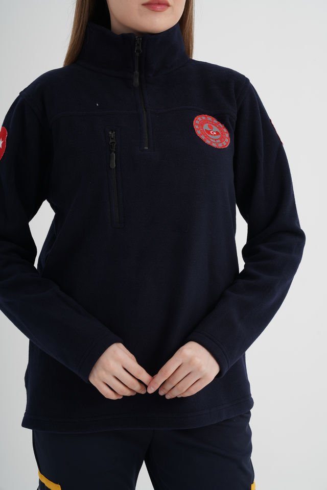 112 Acil Çağrı Merkezi Lacivert Fermuarlı Swit (Unisex)