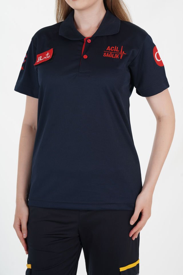 YENİ Acil Sağlık Lacivert Comfort T-shirt (Fileli-Unisex)