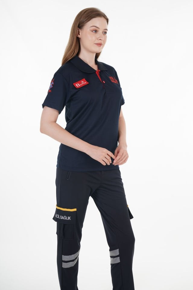 YENİ Acil Sağlık Lacivert Comfort T-shirt (Fileli-Unisex)