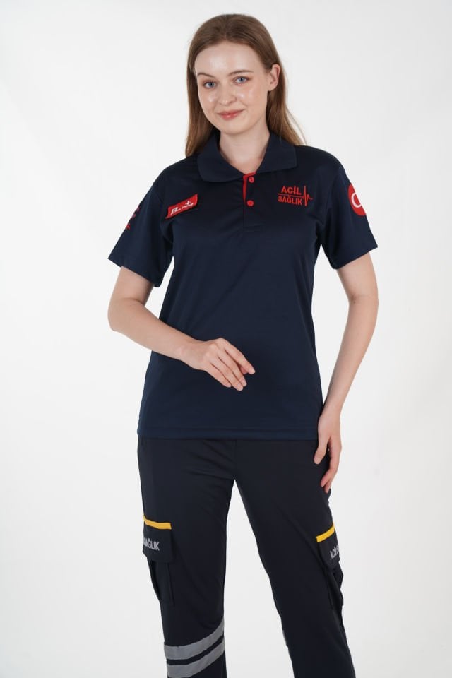 YENİ Acil Sağlık Lacivert Comfort T-shirt (Fileli-Unisex)