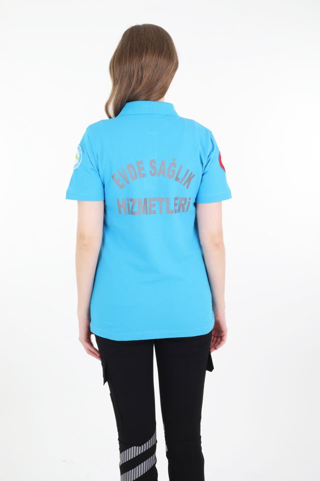 Evde Sağlık Turkuaz Lacost T-shirt (Unisex)