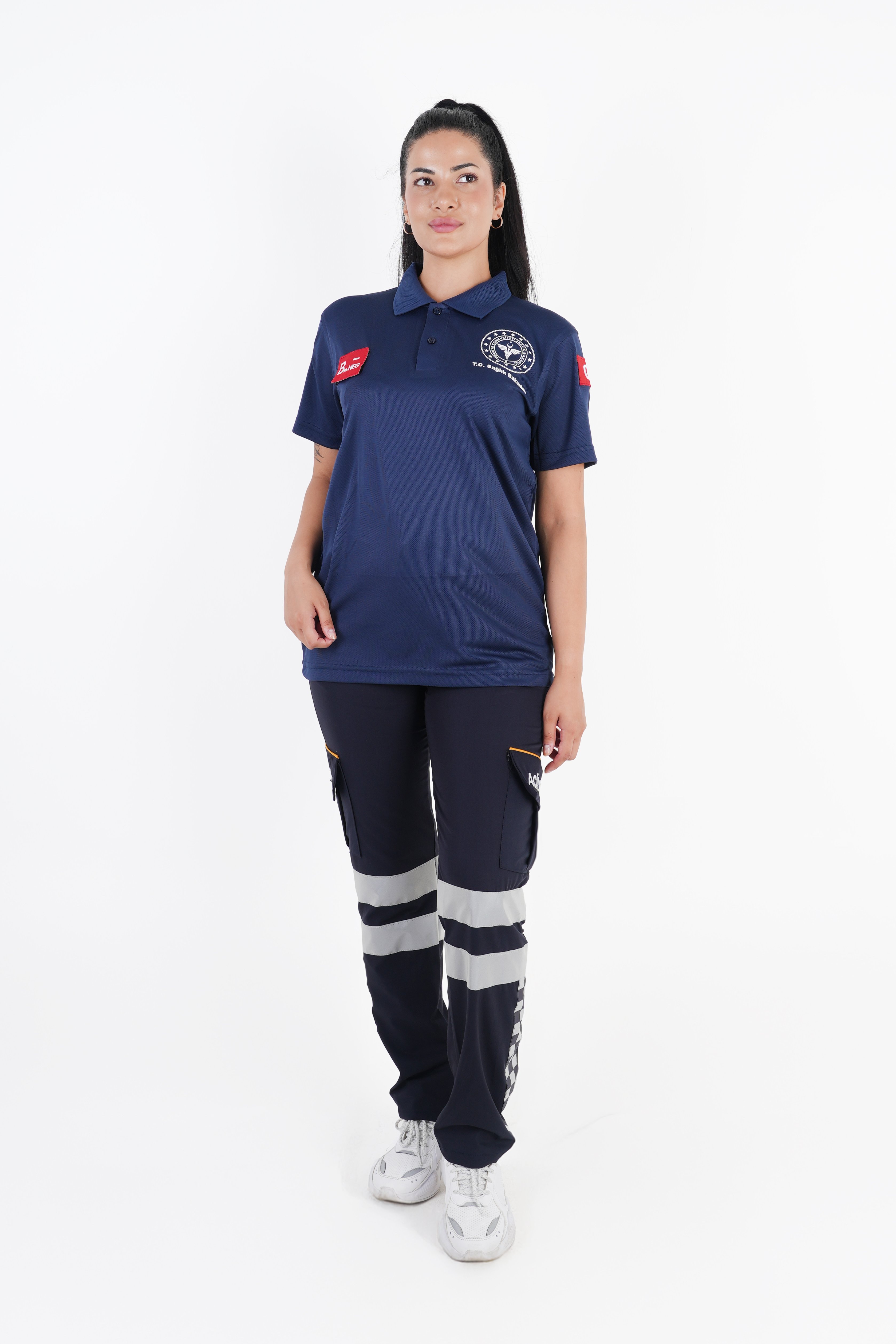 Sağlık Bakanlığı 112 Acil Lacivert Polo Yaka Comfort T-shirt (Unisex)