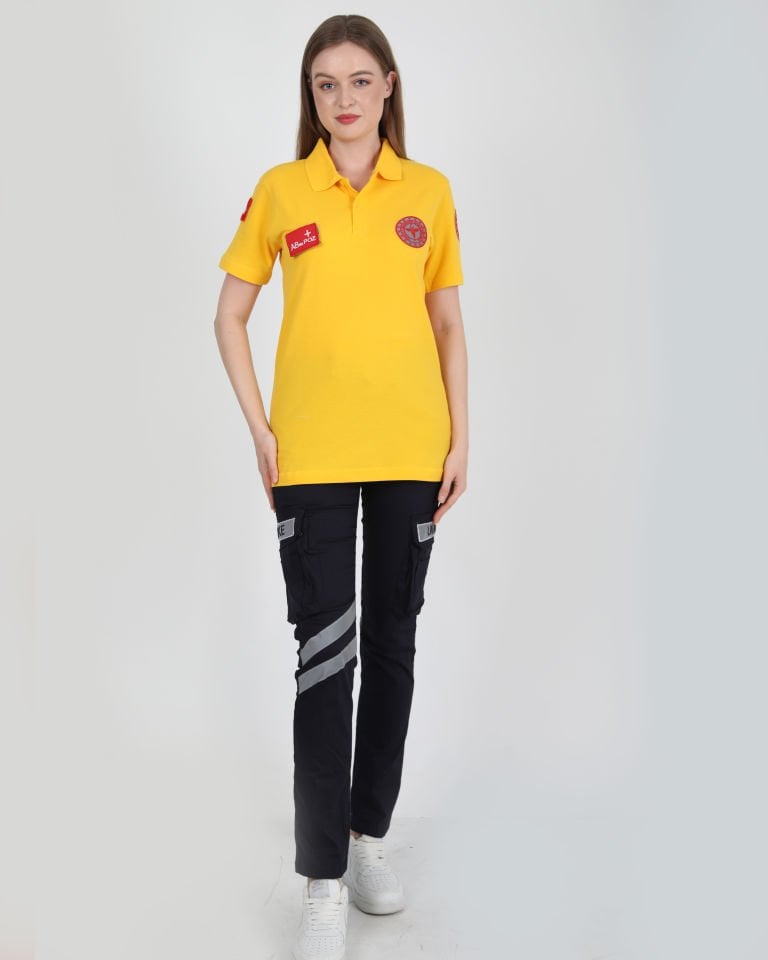 Yeni 112 Acil Sağlık Sarı Lacost T-shirt(Unisex)