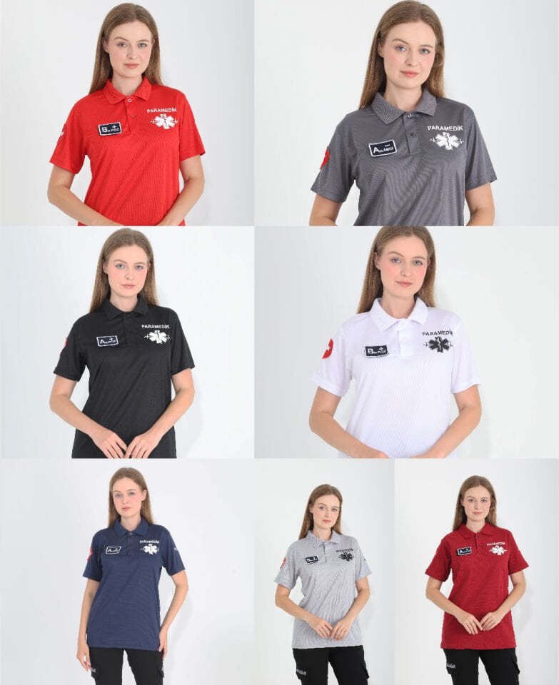 YENİ Paramedik Polo Yaka Comfort T-shirt (Unisex-Fileli)