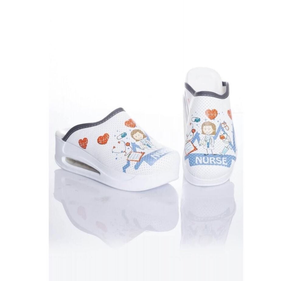 Nurse Desenli Ortopedik Airmax Terlik