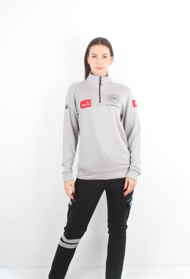 Sağlık Bakanlığı 112 Acil Gri Fermuarlı Swit Oysho Kumaş (Unisex)