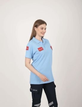 Yeni Evde Sağlık Açık Mavi Lacost T-shirt (Unisex)