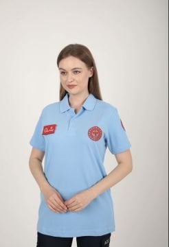 Yeni Evde Sağlık Açık Mavi Lacost T-shirt (Unisex)