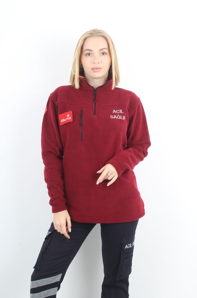Acil Sağlık Bordo Fermuarlı Swit (Unisex)