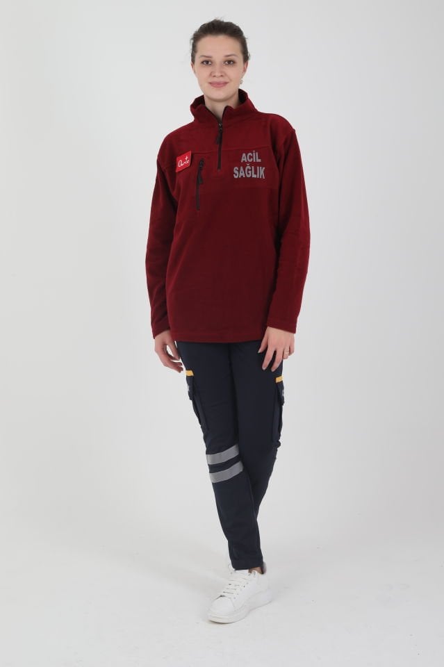Acil Sağlık Bordo Fermuarlı Swit (Unisex)
