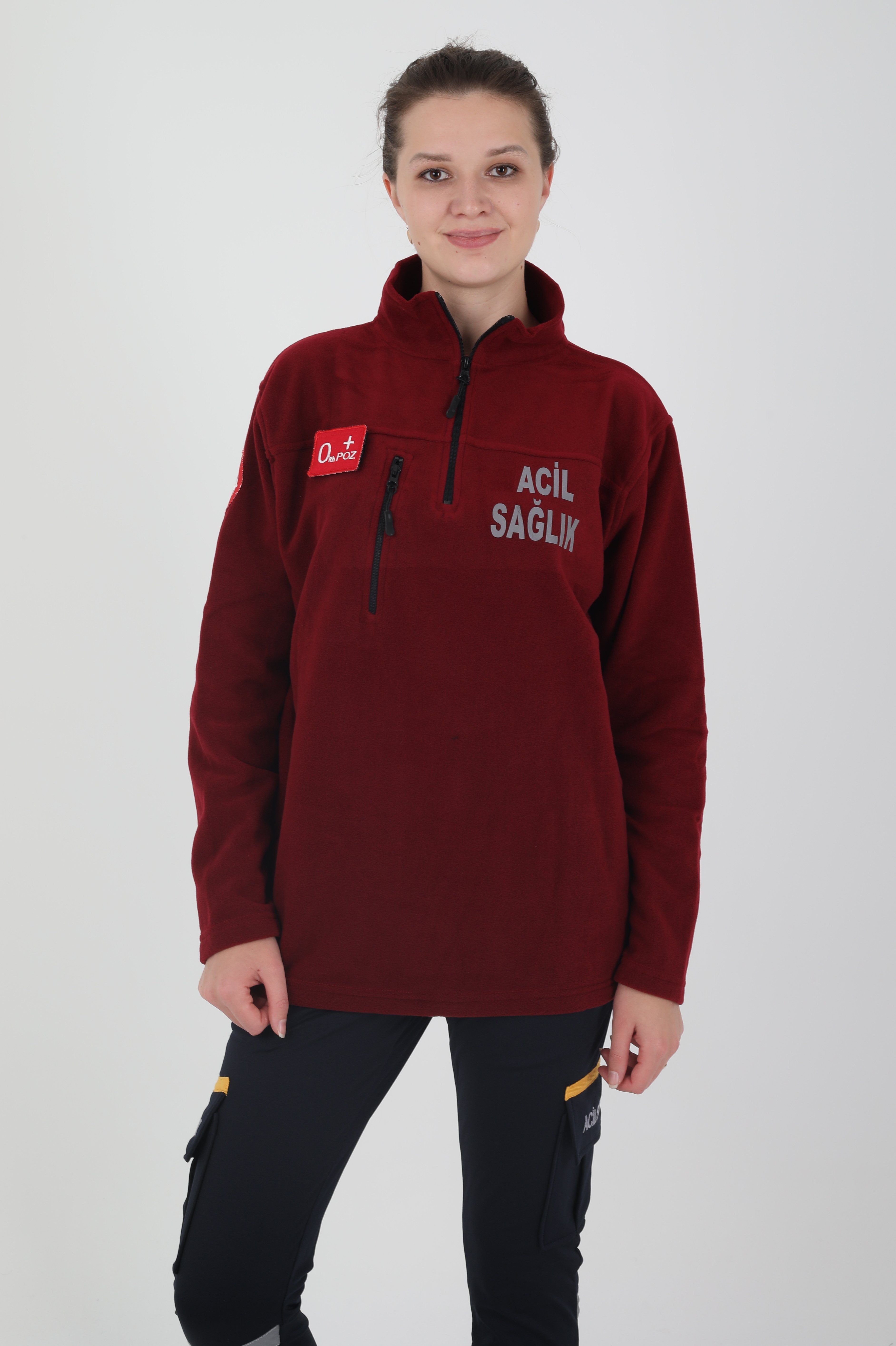 Acil Sağlık Bordo Fermuarlı Swit (Unisex)