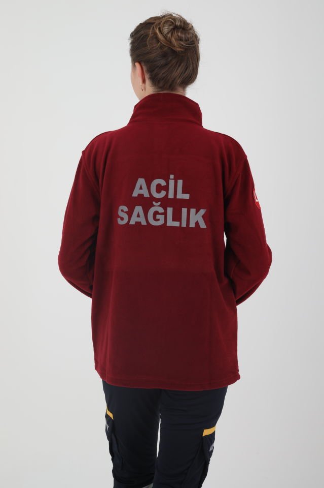 Acil Sağlık Bordo Fermuarlı Swit (Unisex)
