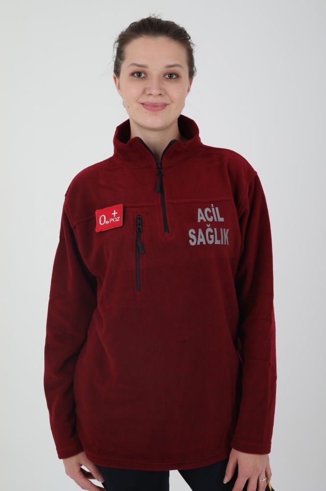 Acil Sağlık Bordo Fermuarlı Swit (Unisex)