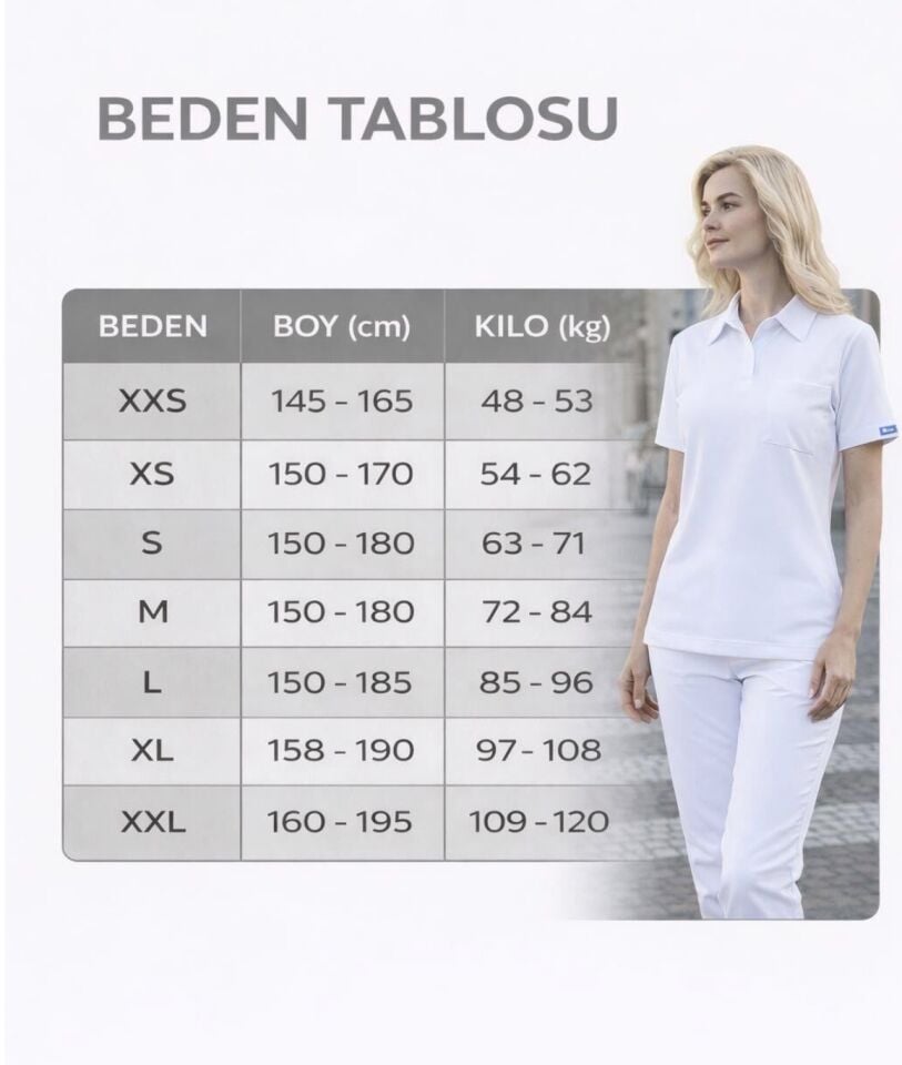 Kum Beji Polo Yaka Likralı Cerrahi Premium Takım (Unisex)