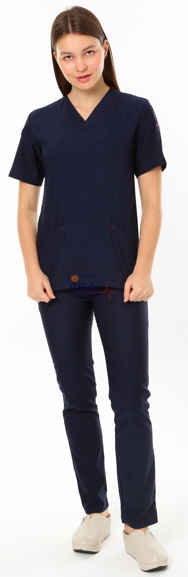 İ-Cool U Yaka Likralı Cerrahi Takım 3XL-54/56 Beden - Lacivert